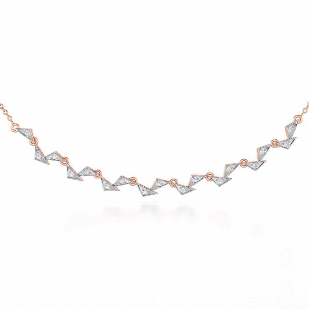 Aristocrat Gleam Silver Necklace - Rose Gold - Image 1