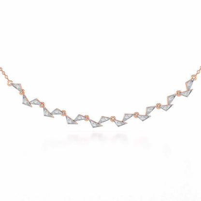 Aristocrat Gleam Silver Necklace - Rose Gold - Image 1