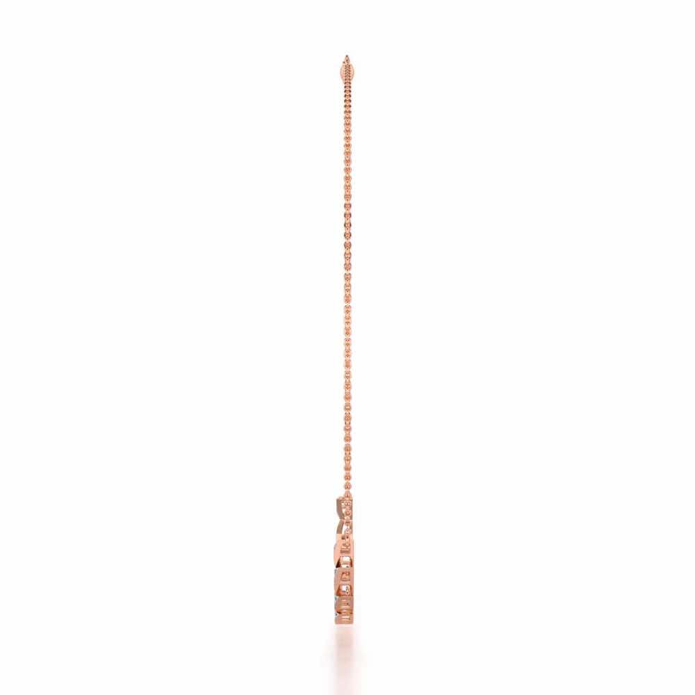 Aristocrat Gleam Silver Necklace - Rose Gold - Image 4