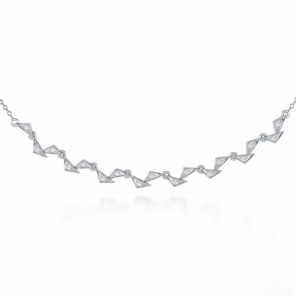 Aristocrat Gleam Silver Necklace - White Gold - Image 1