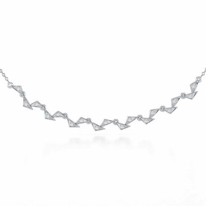 Aristocrat Gleam Silver Necklace - White Gold - Image 1