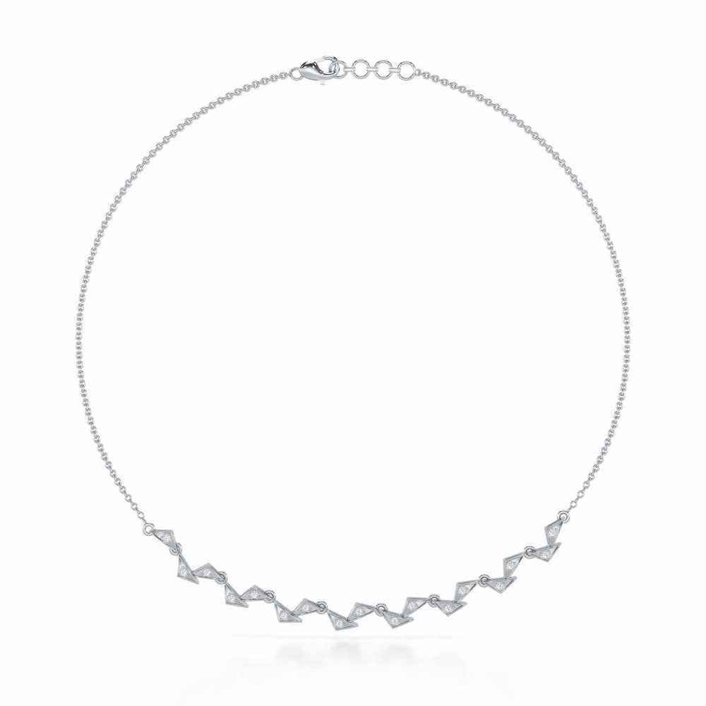 Aristocrat Gleam Silver Necklace - White Gold - Image 2