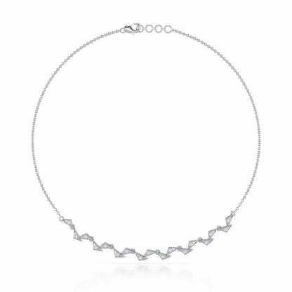Aristocrat Gleam Silver Necklace - White Gold - Image 2