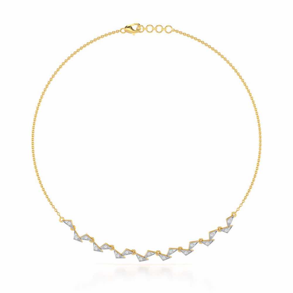 Aristocrat Gleam Silver Necklace - Yellow Gold - Image 2