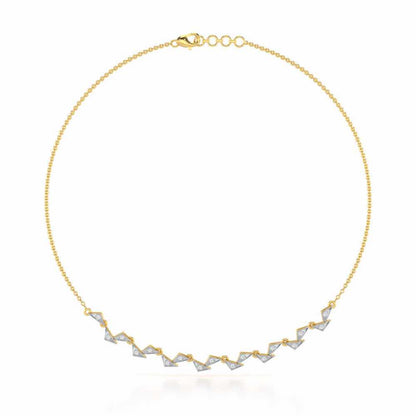 Aristocrat Gleam Silver Necklace - Yellow Gold - Image 2