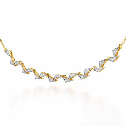 Aristocrat Gleam Silver Necklace - Yellow Gold - Image 3