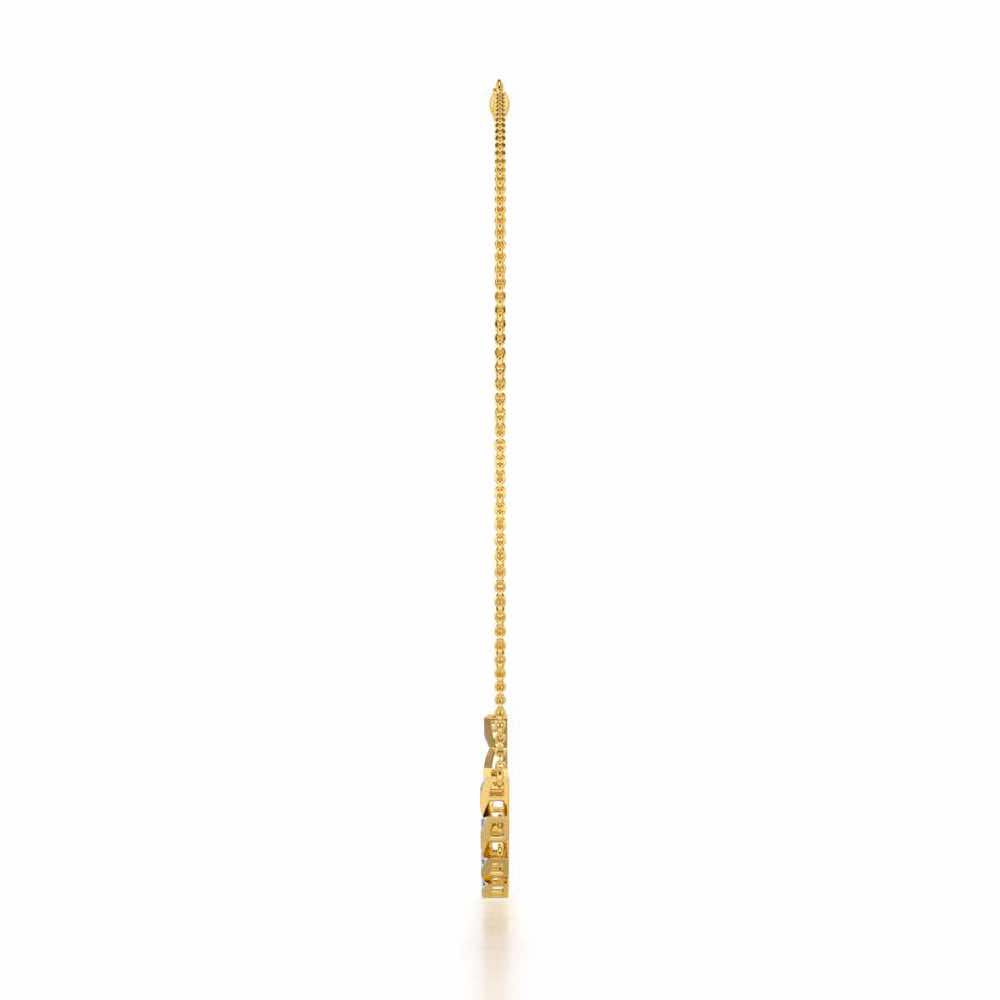 Aristocrat Gleam Silver Necklace - Yellow Gold - Image 4