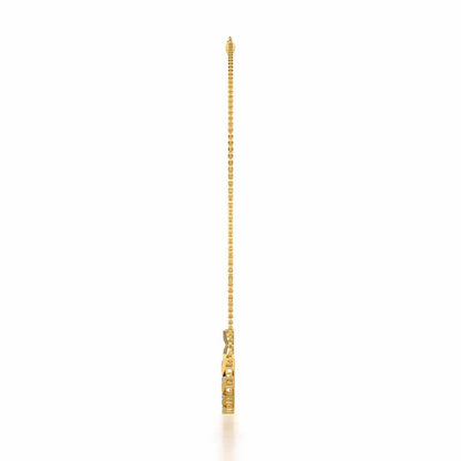 Aristocrat Gleam Silver Necklace - Yellow Gold - Image 4