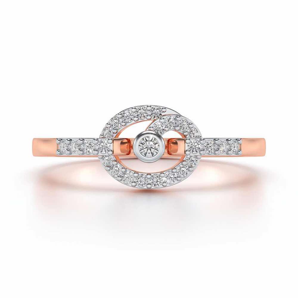 Arna Silver Ring - Rose Gold - Image 4