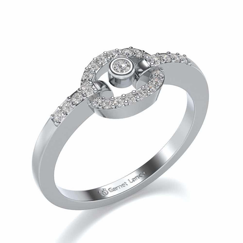 Arna Silver Ring - White Gold - Image 1