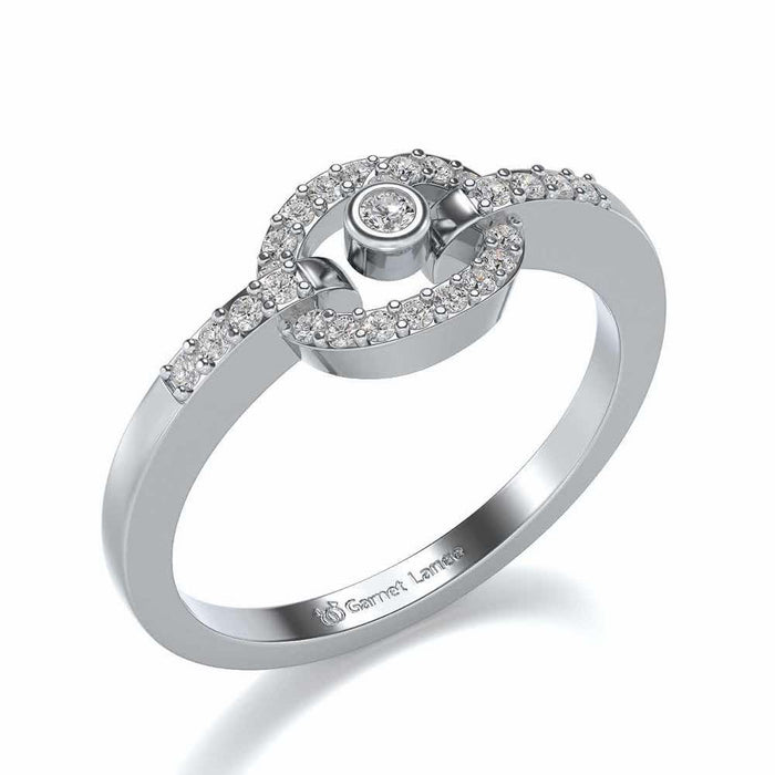 Arna Silver Ring - White Gold - Image 1