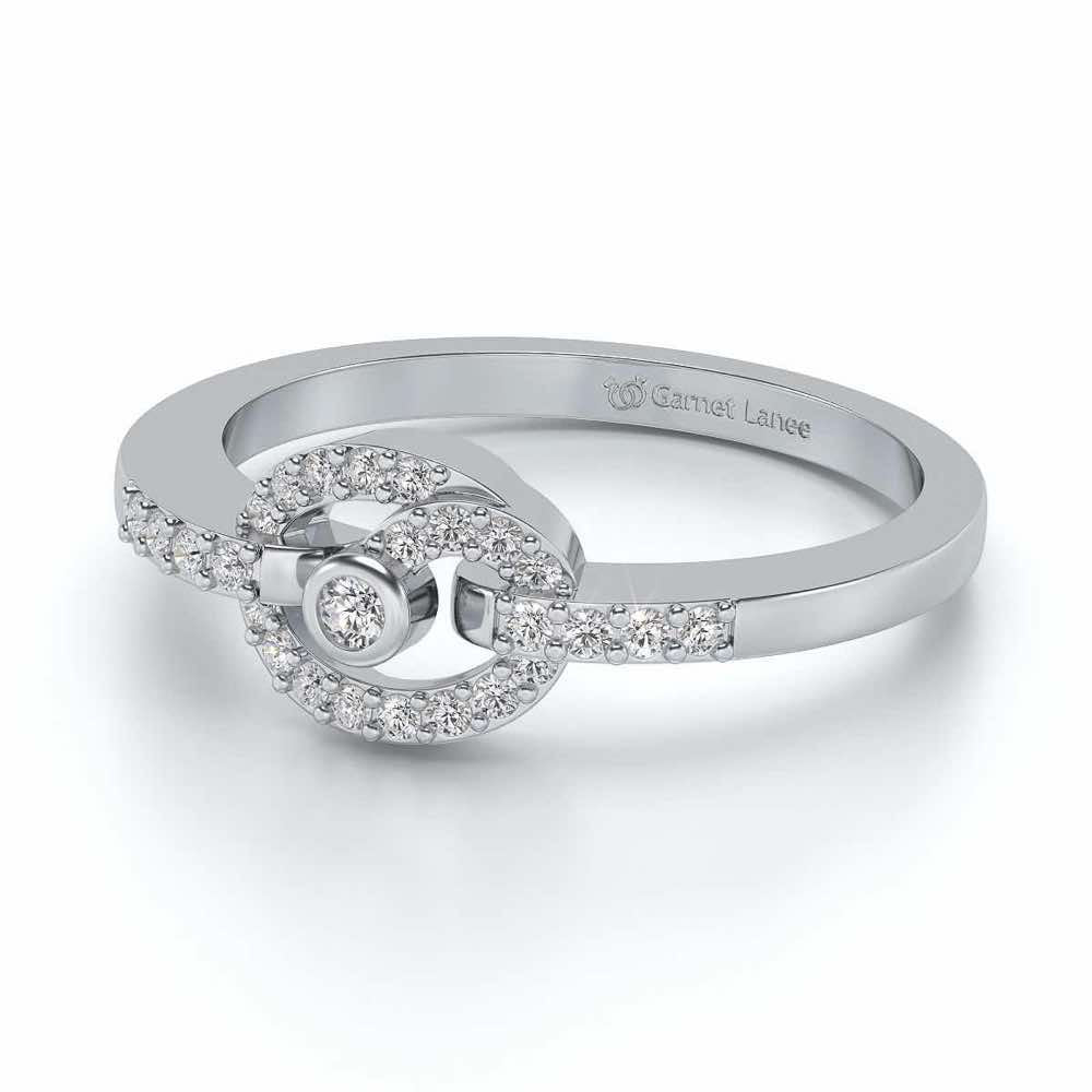 Arna Silver Ring - White Gold - Image 2