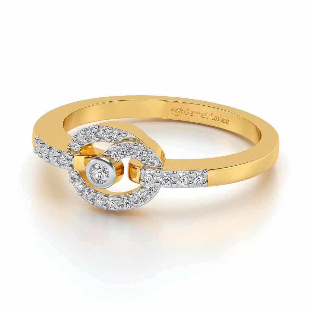 Arna Silver Ring - Yellow Gold - Image 2