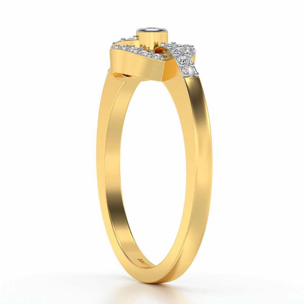 Arna Silver Ring - Yellow Gold - Image 3