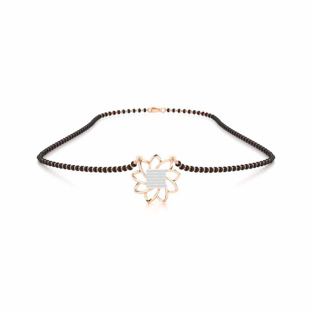 Arogya Mangalya Silver Mangalsutra - Rose Gold - Image 3