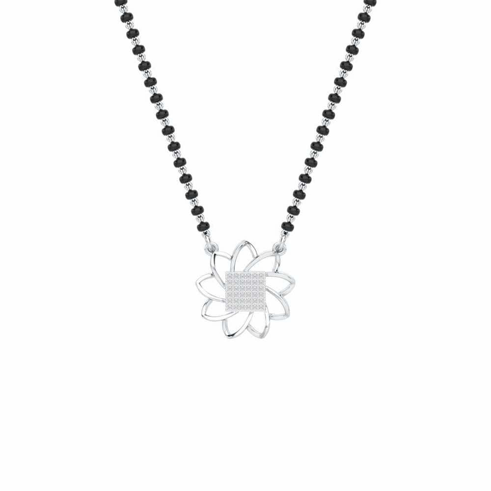 Arogya Mangalya Silver Mangalsutra - White Gold - Image 1