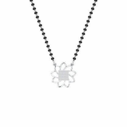 Arogya Mangalya Silver Mangalsutra - White Gold - Image 1