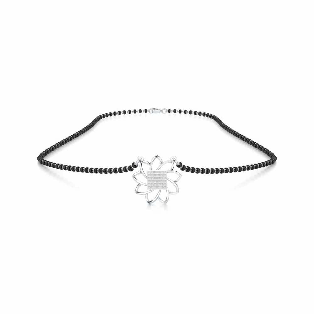 Arogya Mangalya Silver Mangalsutra - White Gold - Image 4