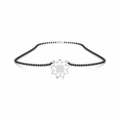 Arogya Mangalya Silver Mangalsutra - White Gold - Image 4