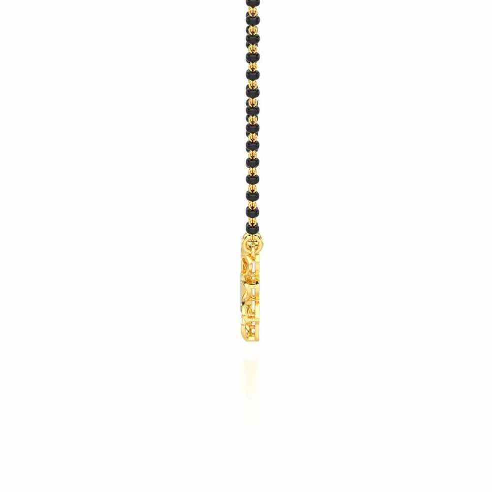 Arogya Mangalya Silver Mangalsutra - Yellow Gold - Image 4