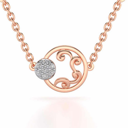 Artistic Motif Silver Pendant - Rose Gold - Image 1