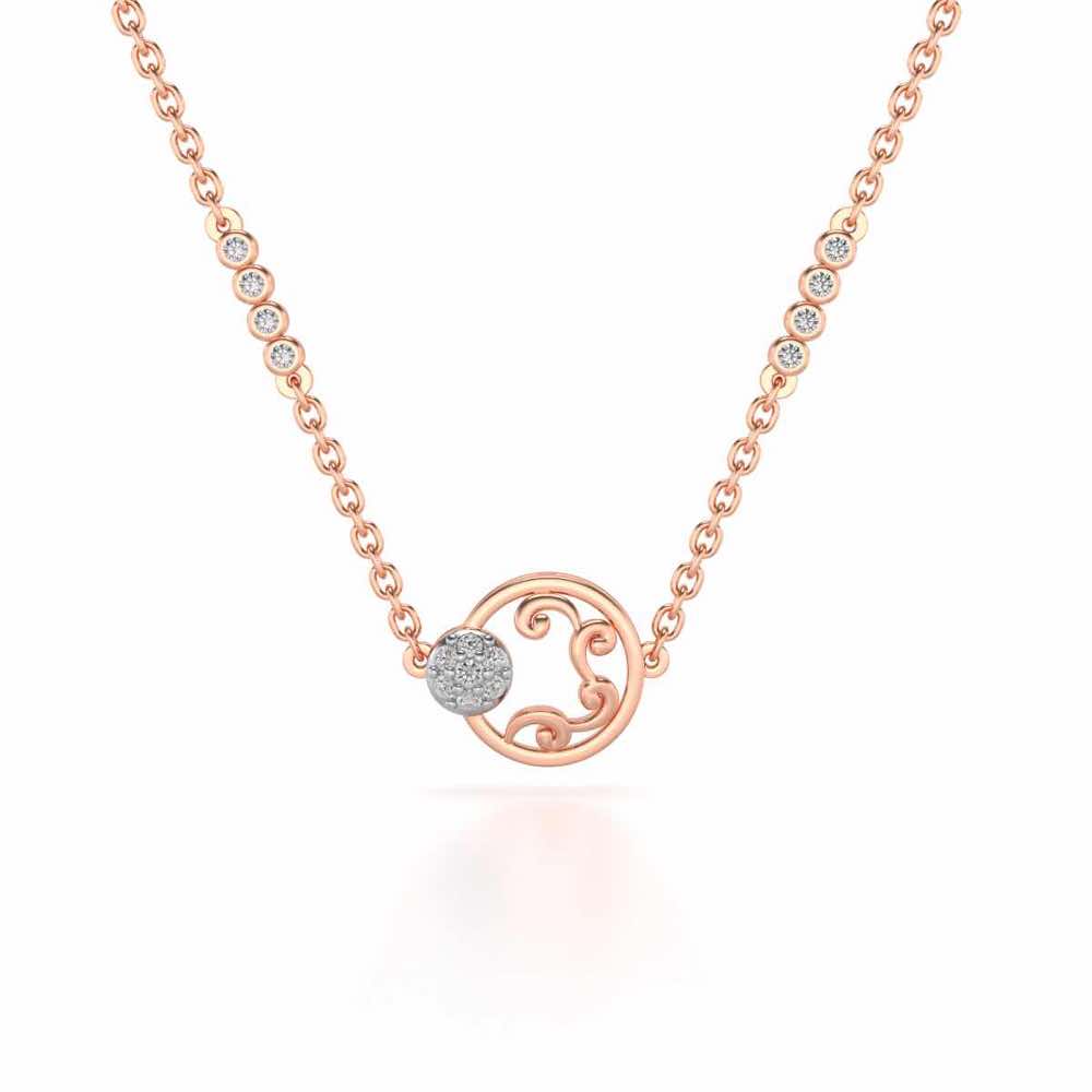 Artistic Motif Silver Pendant - Rose Gold - Image 2