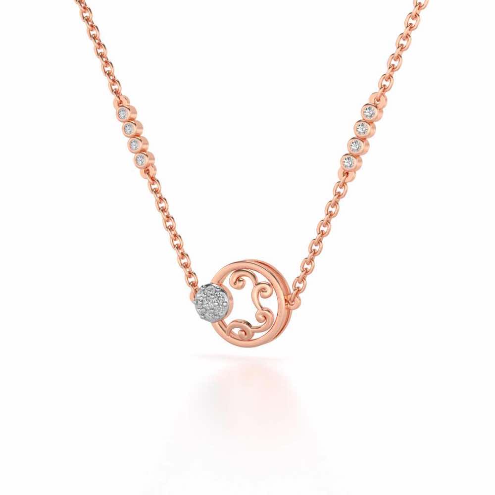 Artistic Motif Silver Pendant - Rose Gold - Image 3