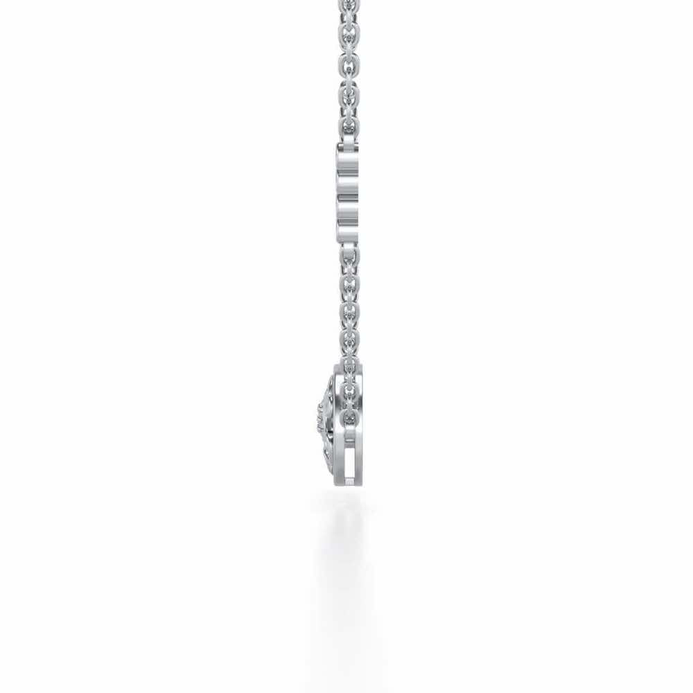Artistic Motif Silver Pendant - White Gold - Image 4