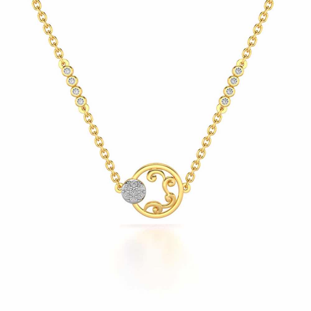 Artistic Motif Silver Pendant - Yellow Gold - Image 2