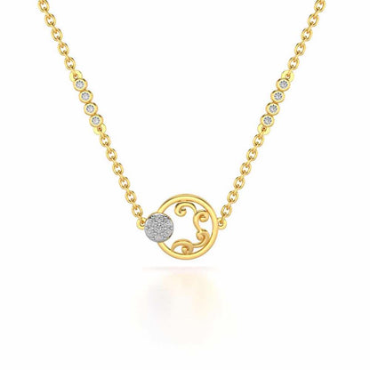 Artistic Motif Silver Pendant - Yellow Gold - Image 2