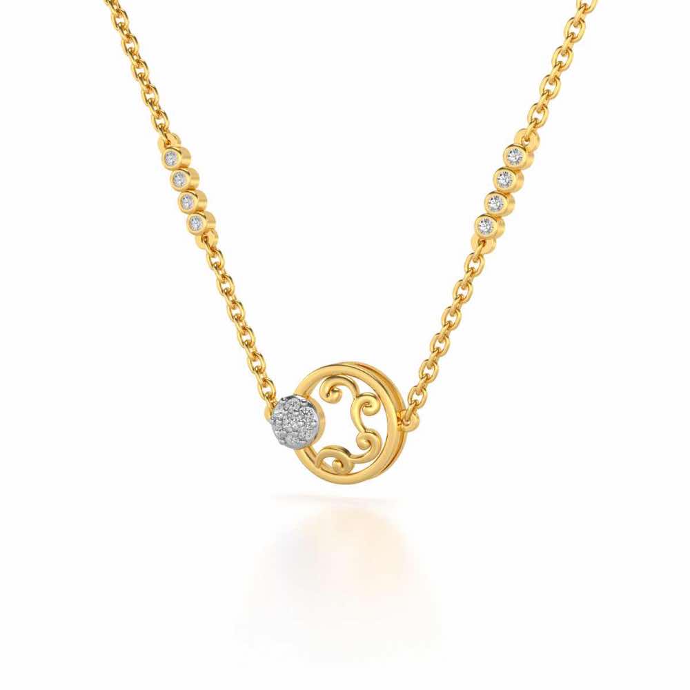 Artistic Motif Silver Pendant - Yellow Gold - Image 3