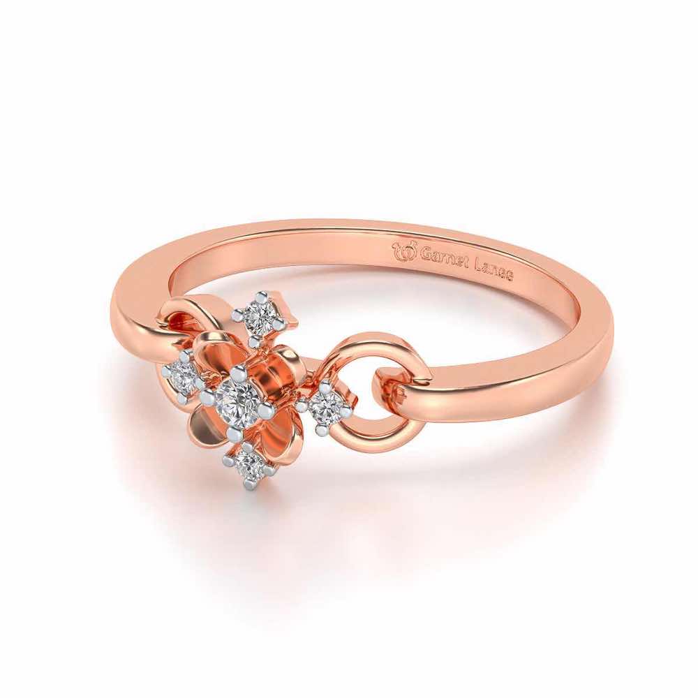 Arunima Silver Ring - Rose Gold - Image 2