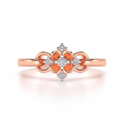 Arunima Silver Ring - Rose Gold - Image 4