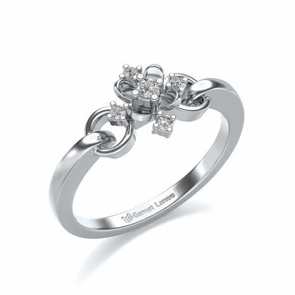 Arunima Silver Ring - White Gold - Image 1