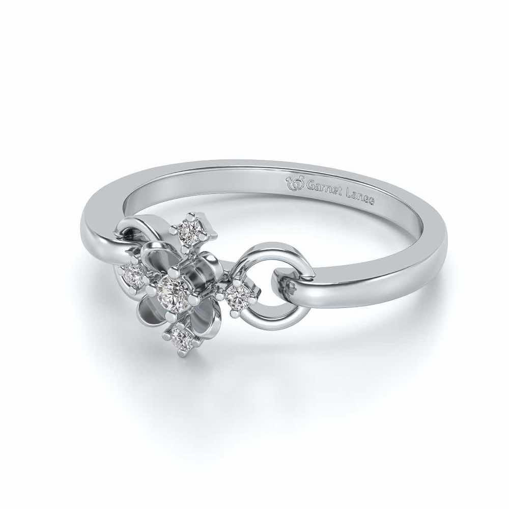 Arunima Silver Ring - White Gold - Image 2