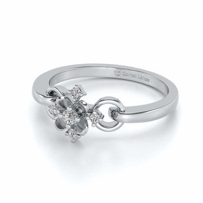 Arunima Silver Ring - White Gold - Image 2