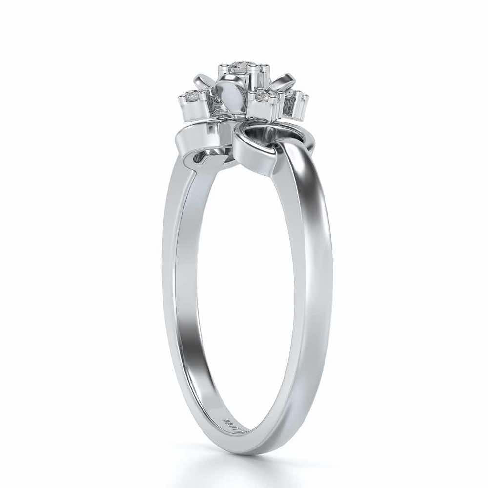 Arunima Silver Ring - White Gold - Image 3