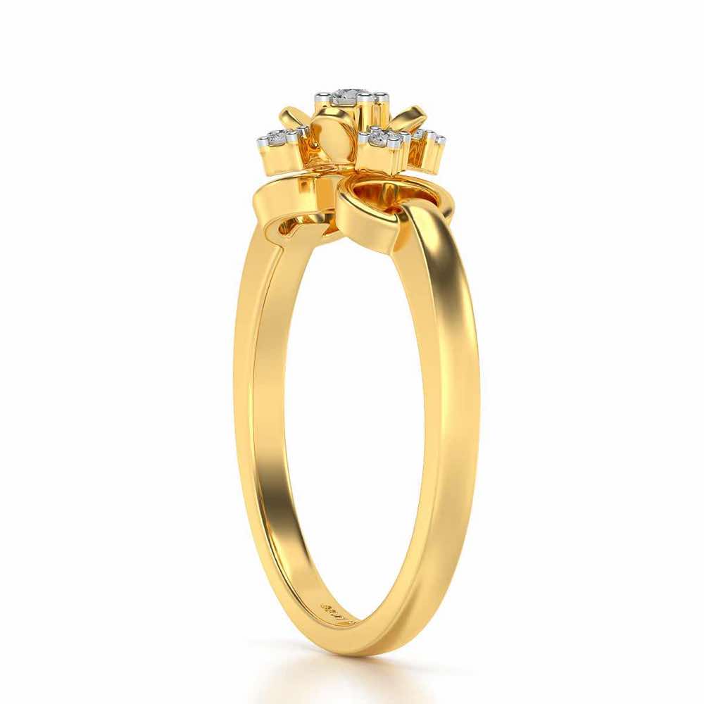 Arunima Silver Ring - Yellow Gold - Image 3