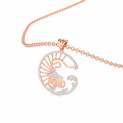 Ashiana Silver Pendant - Rose Gold - Image 2