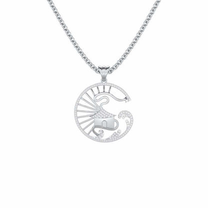 Ashiana Silver Pendant - White Gold - Image 1