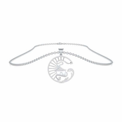 Ashiana Silver Pendant - White Gold - Image 3