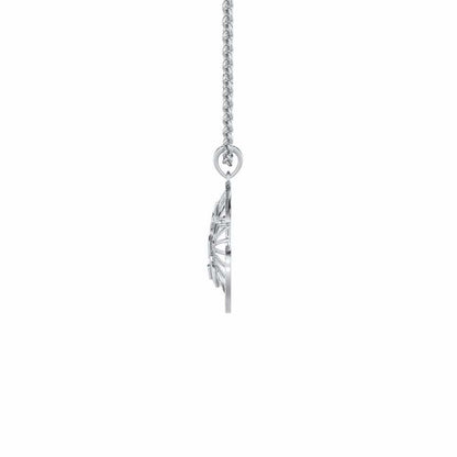 Ashiana Silver Pendant - White Gold - Image 4