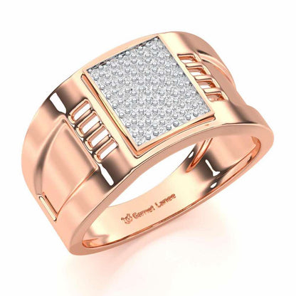 Ashwani Silver Ring For Men - Rose Gold - Image 1