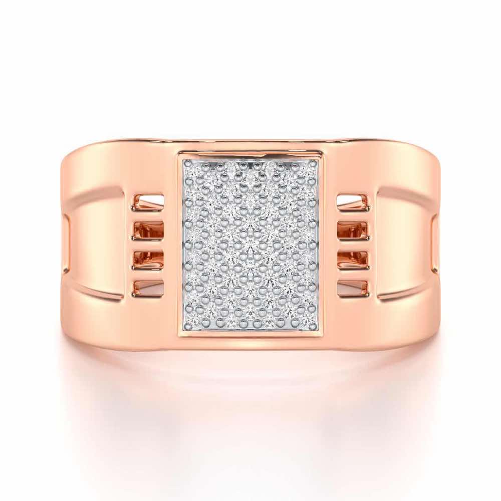 Ashwani Silver Ring For Men - Rose Gold - Image 4