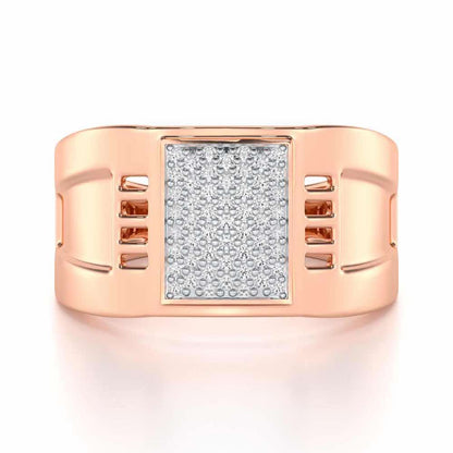 Ashwani Silver Ring For Men - Rose Gold - Image 4