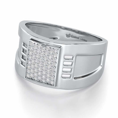 Ashwani Silver Ring For Men - White Gold - Image 2