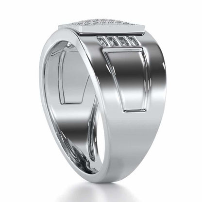 Ashwani Silver Ring For Men - White Gold - Image 3