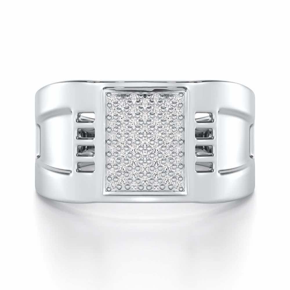Ashwani Silver Ring For Men - White Gold - Image 4
