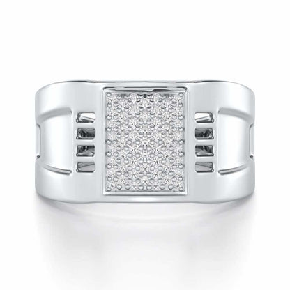 Ashwani Silver Ring For Men - White Gold - Image 4