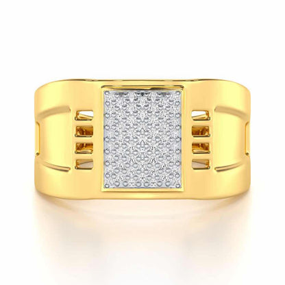 Ashwani Silver Ring For Men - Yellow Gold - Image 4